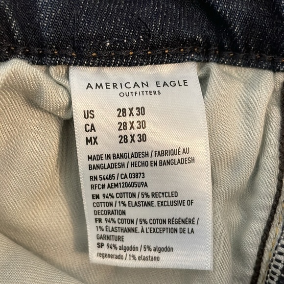 American Eagle Outfitters blue denim jeans pants 28/30 airflex+ athletic fit - Picture 9 of 12